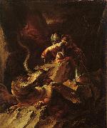 Salvator Rosa Jason Charming the Dragon oil painting reproduction